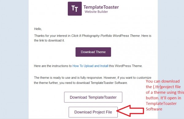 How to get TemplateToaster Project File