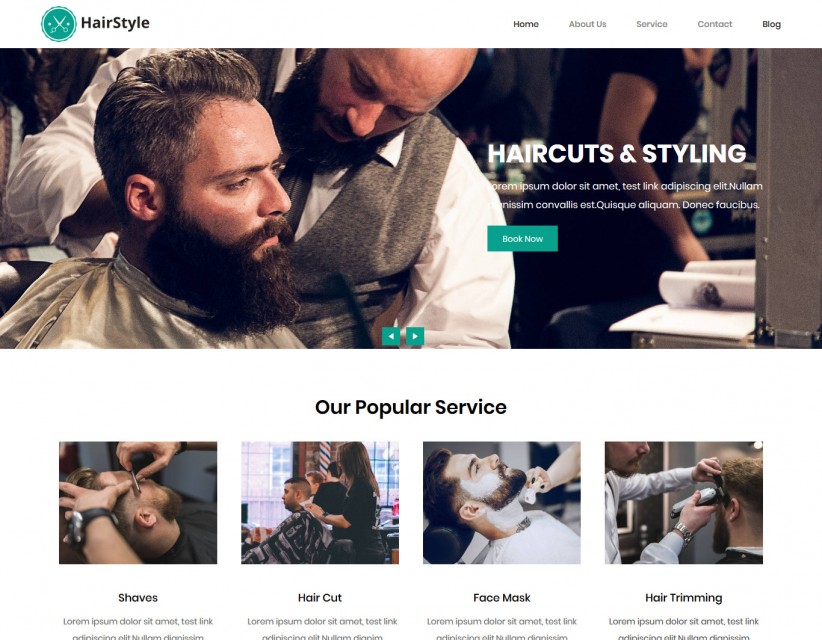 Hairstyle - Barber shop WordPress Theme