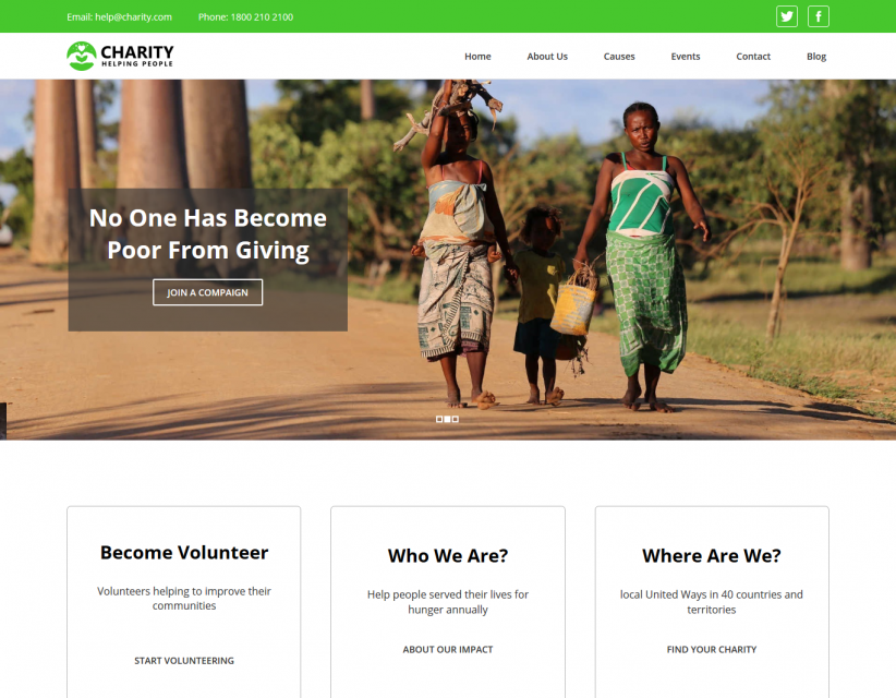 Charity - Charity and Fund Raising Responsive Joomla Template