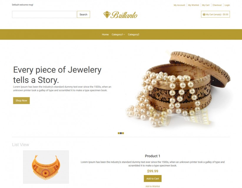 Brillanto- Jewellery Store Responsive Magento Theme