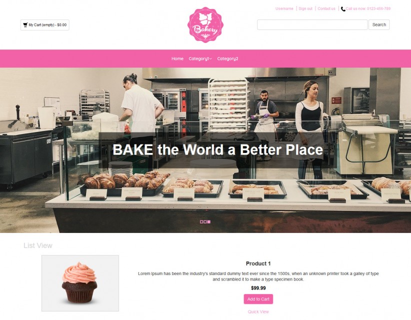 Bakery-Bakery Responsive Prestashop Theme