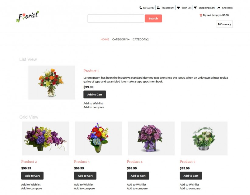 Florist - Flower Shop Responsive OpenCart Theme
