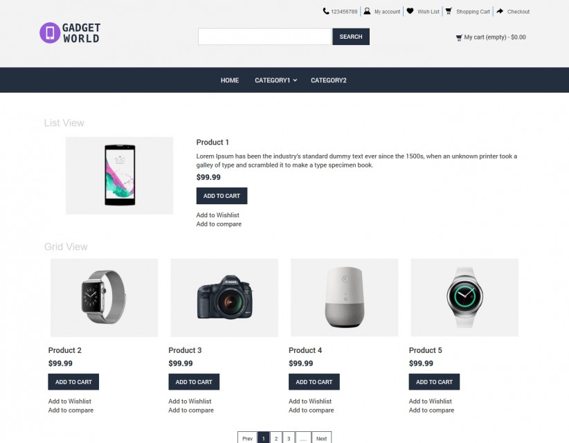 Gadget World - Gadget Shop OpenCart Responsive Theme
