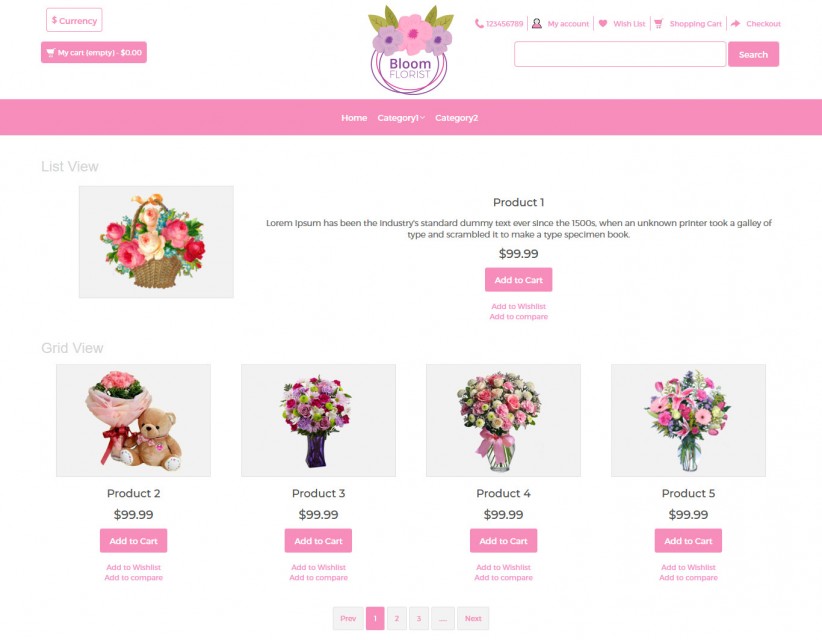 Bloom-Flower Shop Responsive OpenCart Theme