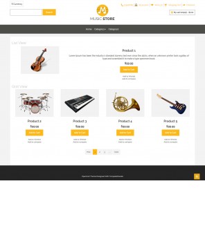 Music Store- Music Instruments Responsive OpenCart Theme