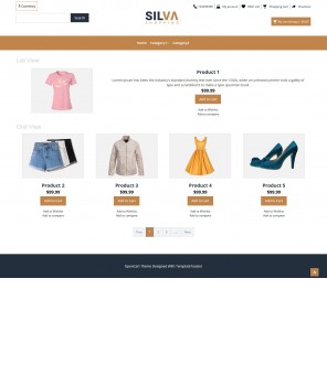 Silva- Clothing Store Responsive OpenCart Theme