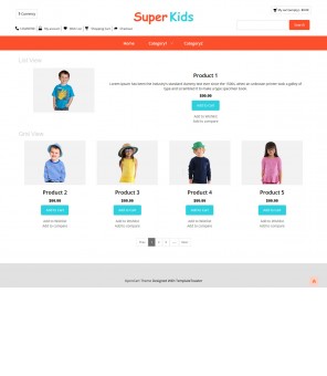 Super Kids- Kids Clothing Responsive OpenCart Theme