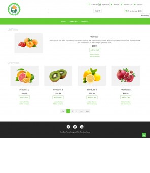 Fruit store - Online Fruit Store OpenCart Responsive Theme