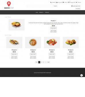 Quick Stop - Online Restaurant OpenCart Responsive Theme