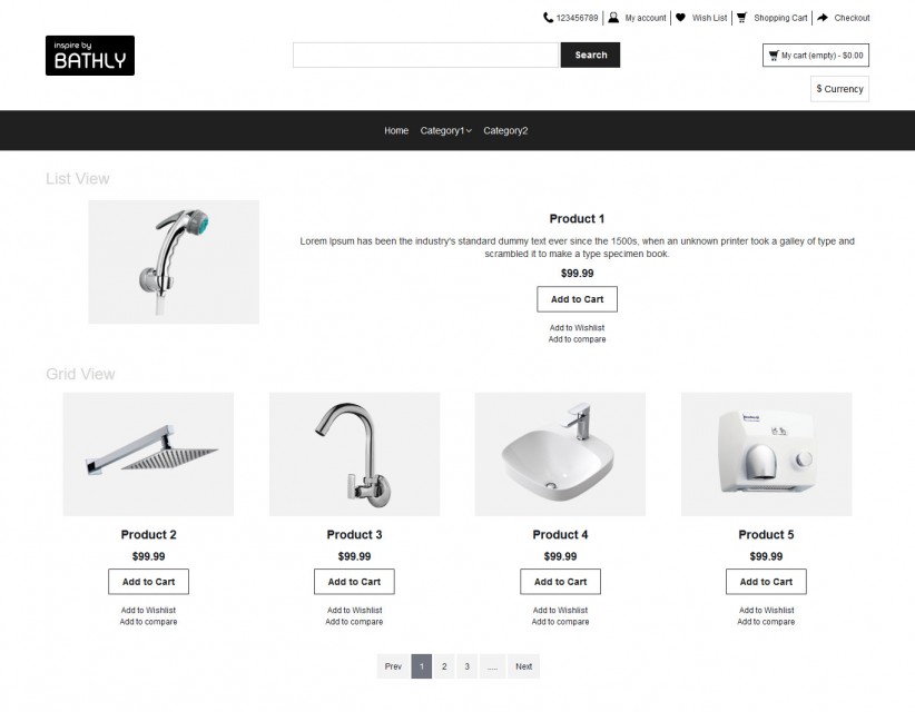 Bathly - Bathroom Accessories OpenCart Responsive Theme