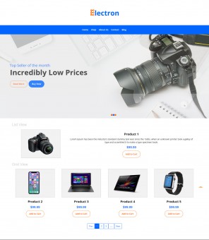 Electron- Electronic Store Responsive WooCommerce Theme