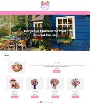 Bloom-Flower Shop Responsive WooCommerce Theme