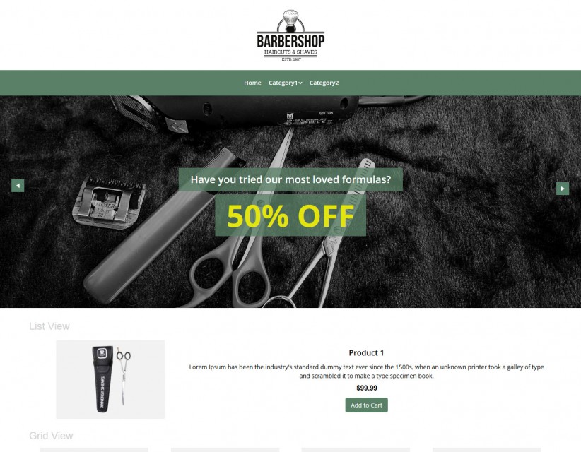 Barbershop - Barbershop Products WooCommerce Theme