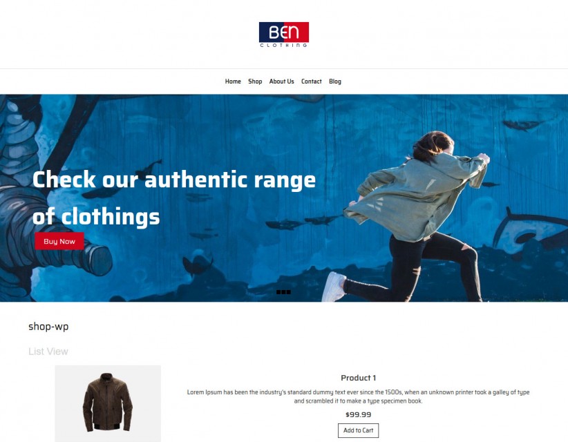 Ben Clothing - Online Cloth Store WooCommerce Responsive Theme