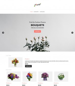 Florist - Flower Shop Responsive VirtueMart Template