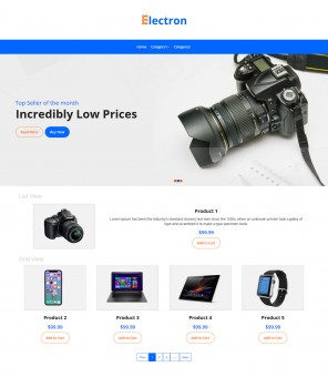 Electron- Electronic Store Responsive VirtueMart Template