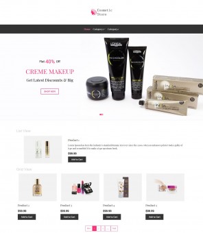 Cosmetic Store - Beauty Shop VirtueMart Responsive Theme