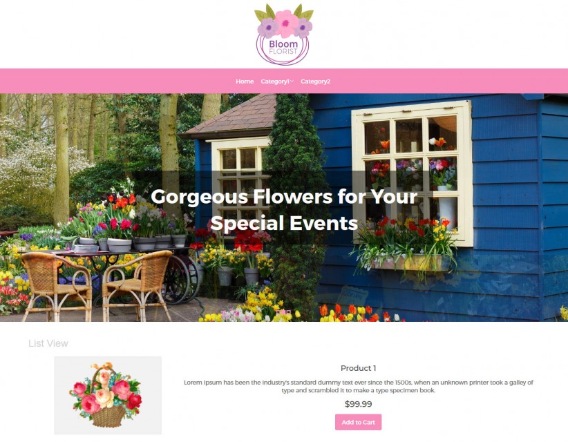 Bloom-Flower Shop Responsive VirtueMart Template