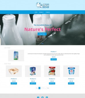 Milk Dairy Fresh - Dairy Products VirtualMart Responsive Template
