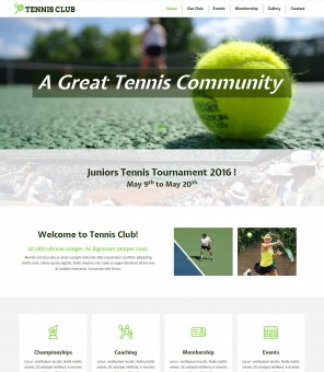 Tennis Club - WordPress Theme for Tennis/Badminton Club