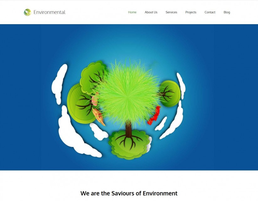 Environmental - Responsive Environment/Nature WordPress Theme