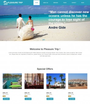 Pleasure Trip - Responsive WordPress Theme for Travel Agency