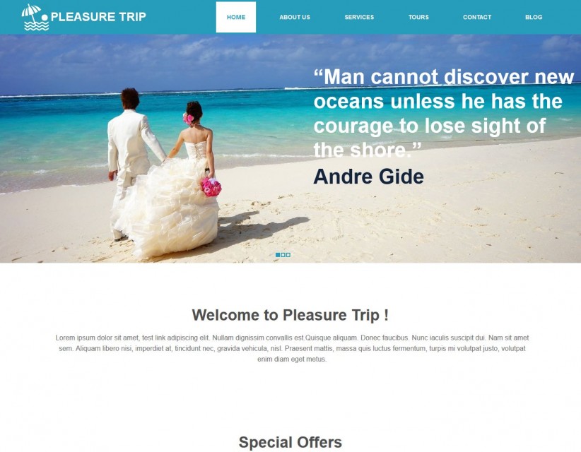 Pleasure Trip - Responsive WordPress Theme for Travel Agency