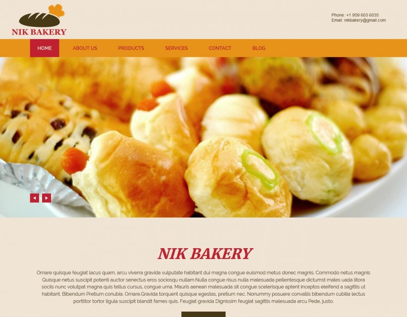 Nik Bakery - Cake/Bakery WordPress Theme