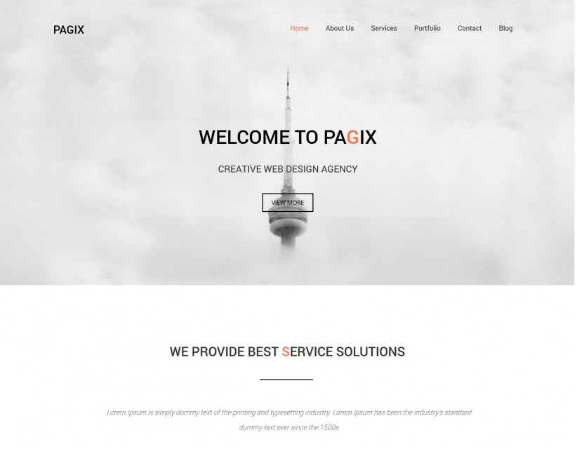 Pagix - Creative WordPress Theme for Web Design/Studio