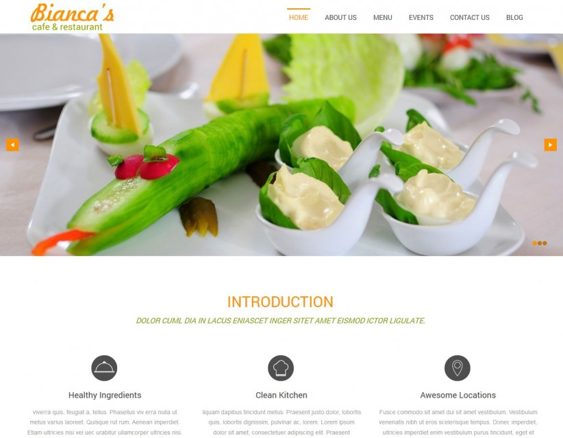 Bianca - Restaurant/Cafe Premium WordPress Theme