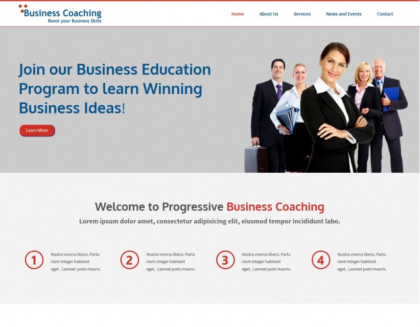 Business Coaching - Responsive WordPress Theme  for Business Coaching 