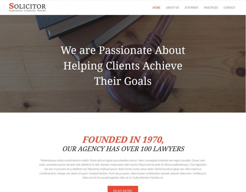 Solicitor - WordPress Business Theme for Lawyers and Law Firms