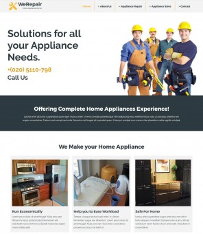 WeRepair - Home Appliance Repair Company WordPress Theme