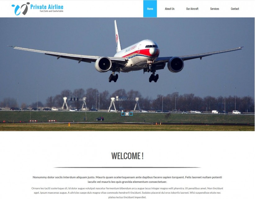 Private Airline - Private Airline Services Joomla Template