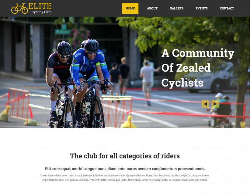 Elite Cycling Club - The Professional Cycling Club Joomla Template