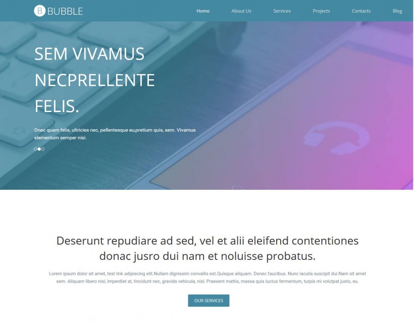 Bubble - Premium Joomla Template for Web Design