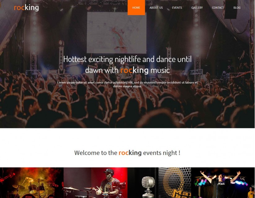 Rocking - Event/Night Club Joomla Template