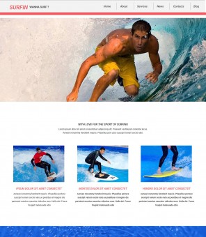 Surfin - Joomla Template for Surfin Club/Sports