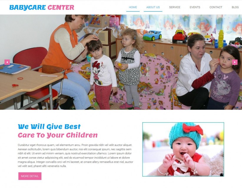 Babycare Center - Best Joomla Template For Baby Care Taker