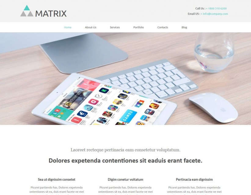 Matrix - Joomla Template for Web Design/Studio Company