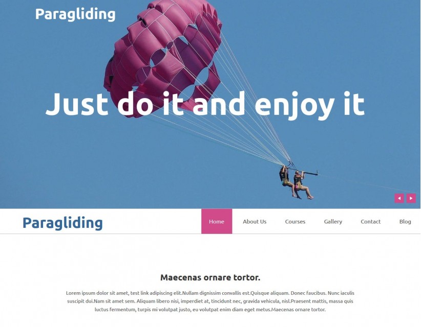 Paragliding - Best Joomla Template for Paragliding Academy
