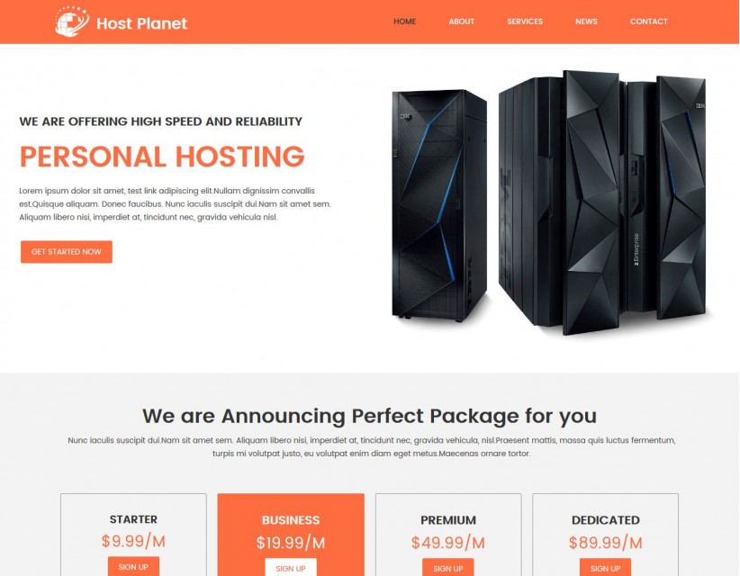 Host Planet - Joomla Web Hosting Agency Template