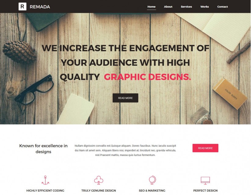 Remada - Joomla Template for Graphic And Web Design Agency
