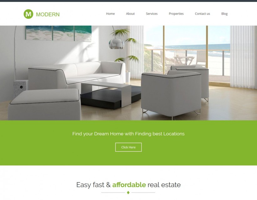 Modern - Beautiful Drupal Theme for Real Estate Business