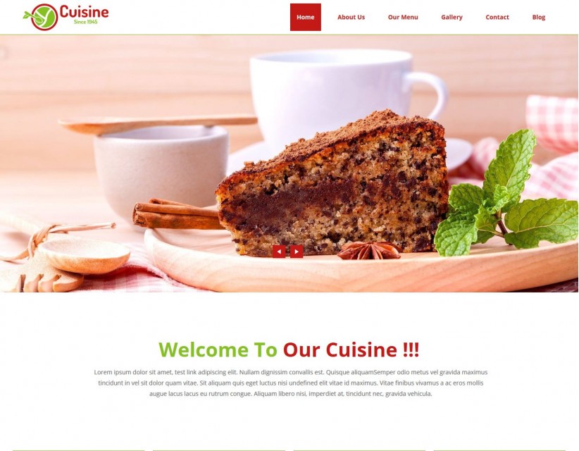 Cuisine Cafe - Restaurant and Cafe Drupal Theme