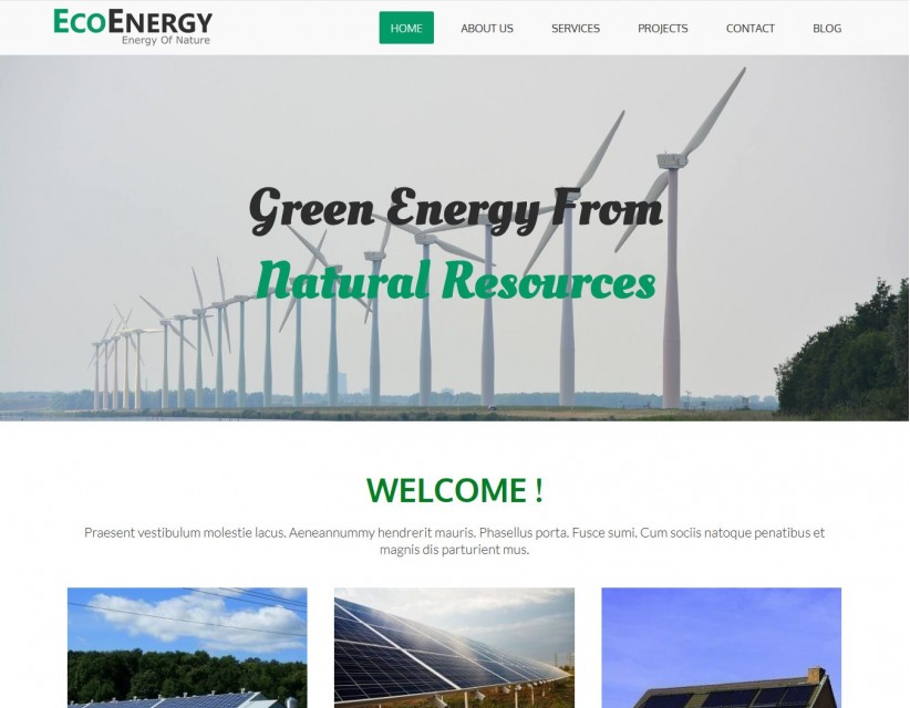 Eco Energy - Eco Friendly/Green Energy Drupal Theme