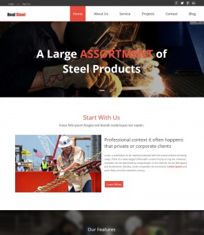 Real Steel - Business Drupal Theme for Steel Factories