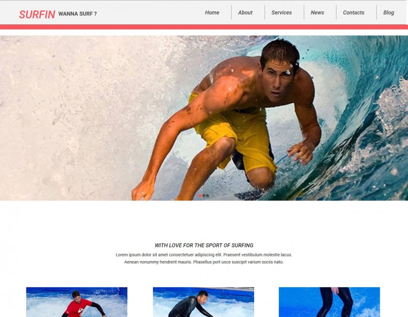 Surfin - Drupal Theme for Surfin Club/Sports