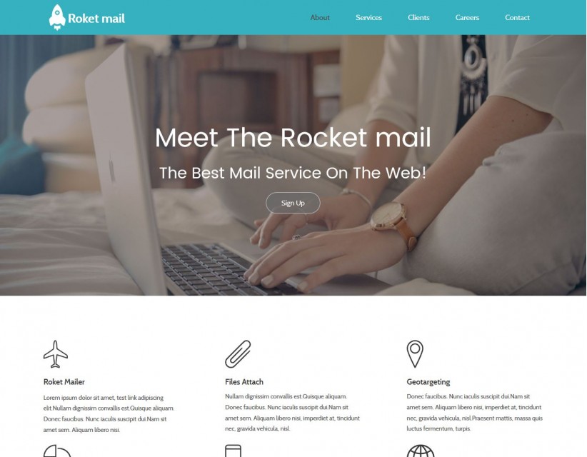 Roket Mail - Drupal Theme for Mail Service Agencies