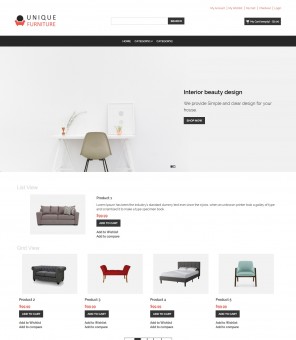 Unique Furniture - Furniture Shop Responsive Magento Theme